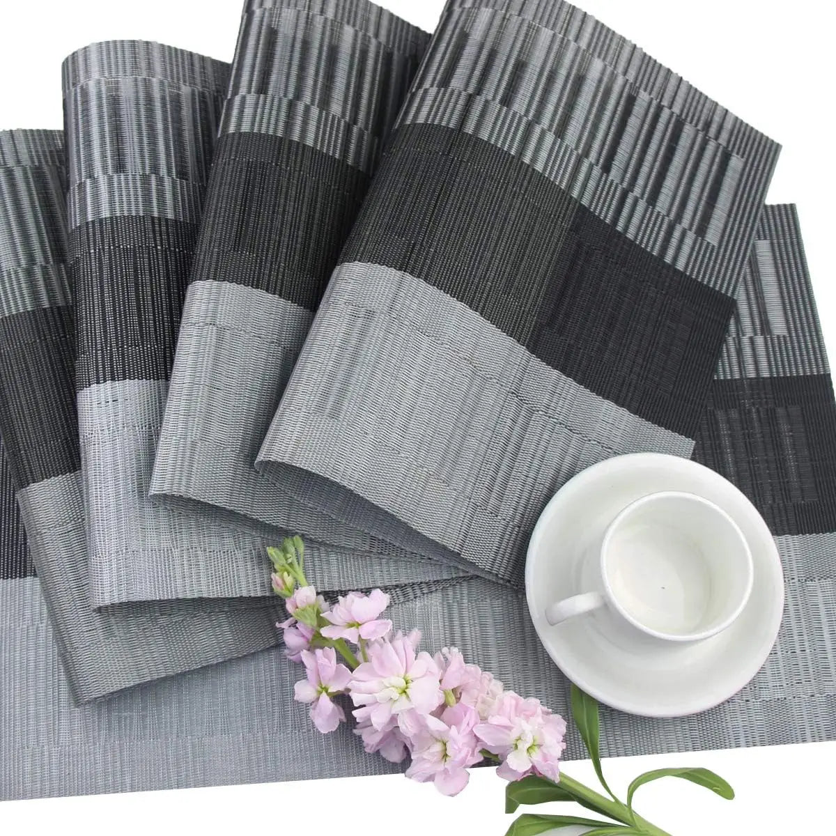 Sets de table tissés lavables, résistants à la chaleur