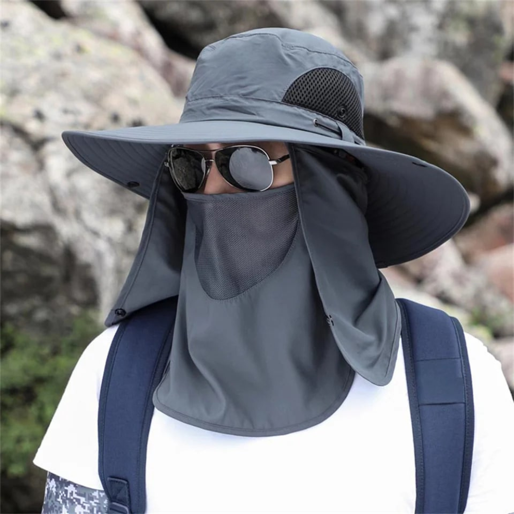 Chapeau de Pêche Anti-UV à Large Bord Respirant
