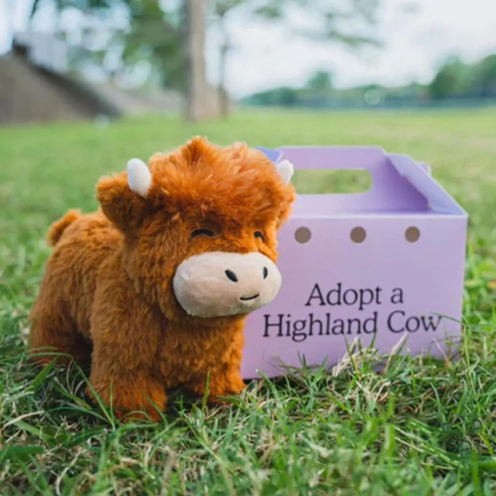 Peluche vache des Highlands, environ 18 cm