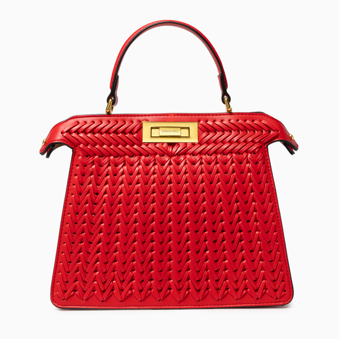 Sac à main tressé avec bandoulière amovible