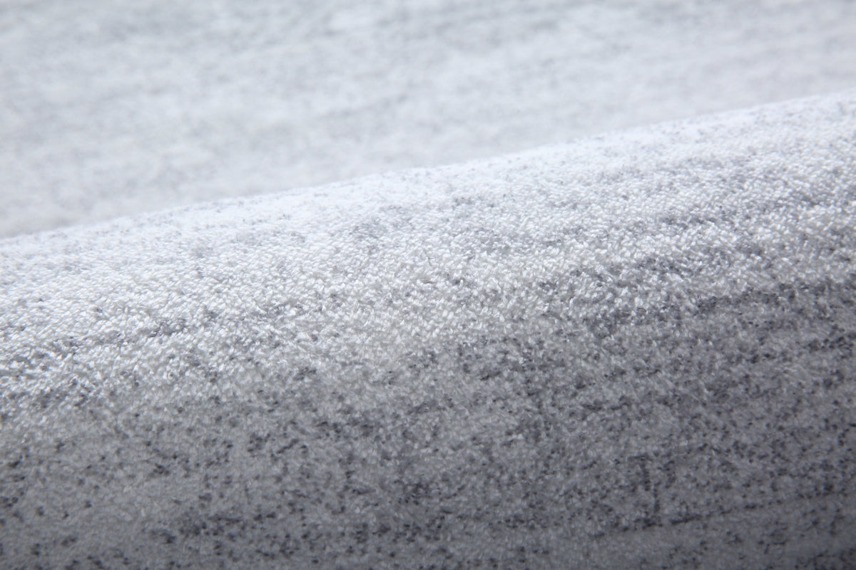 Très grand tapis gris effet laine, 400 x 200 cm