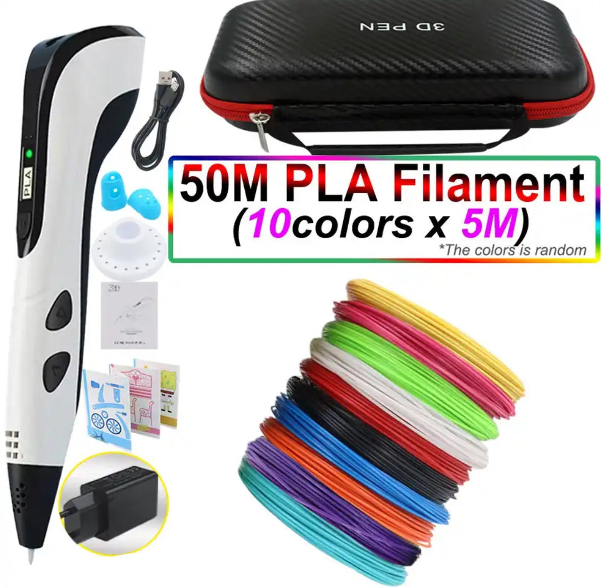 Stylo 3D avec écran LED et filament PLA