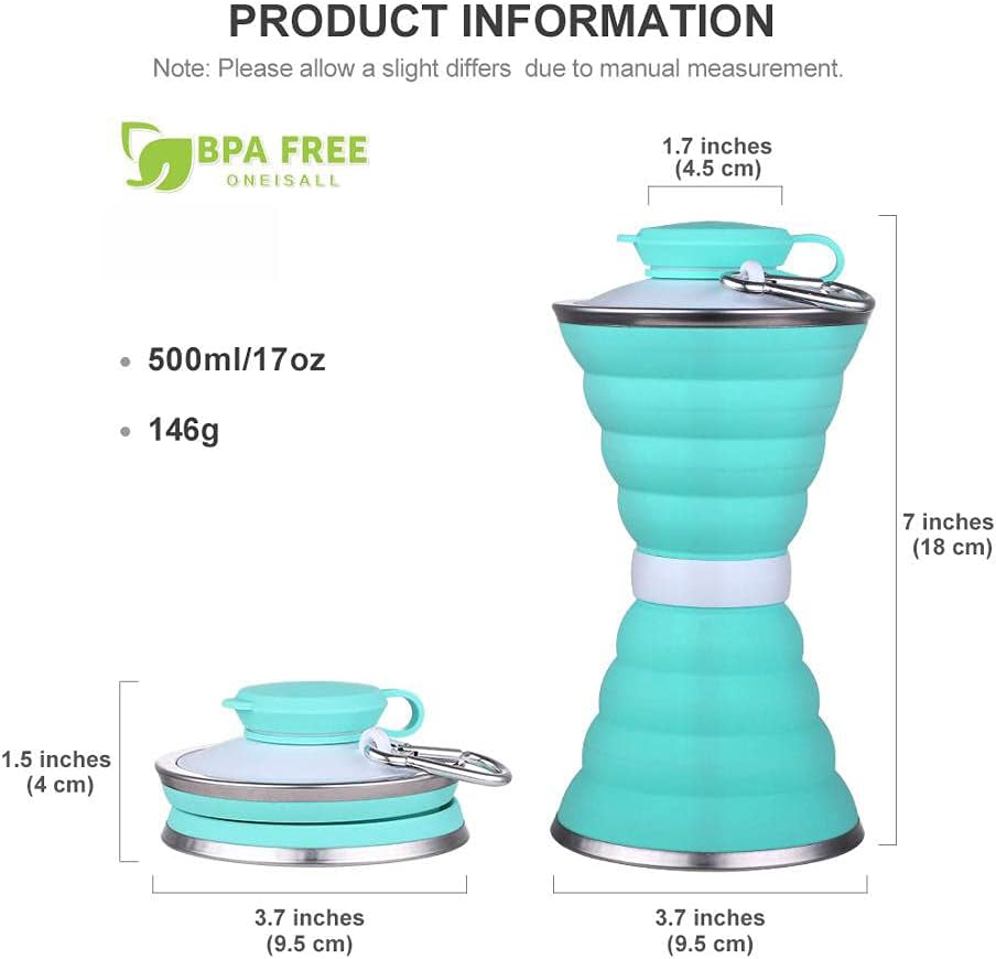 HydroFold - Gourde Pliable avec Mousqueton