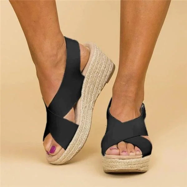 Espadrilles Compensées Confort pour Femme