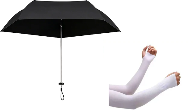 Ultralight 103 g Compact Umbrella for Rain and Sun