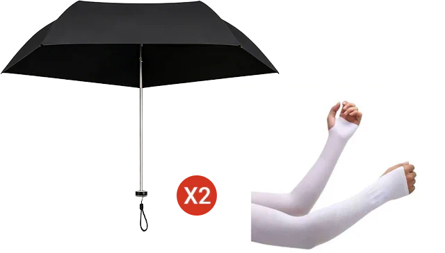 Ultralight 103 g Compact Umbrella for Rain and Sun