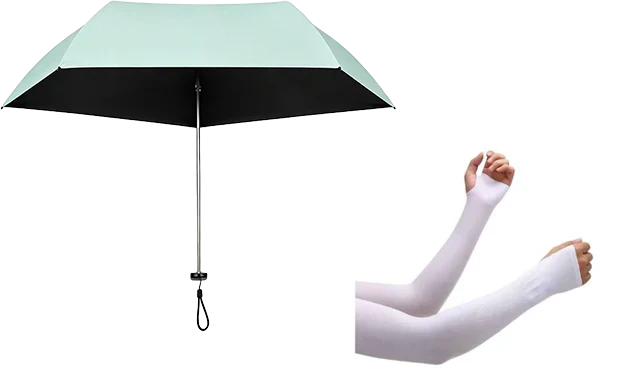 Ultralight 103 g Compact Umbrella for Rain and Sun