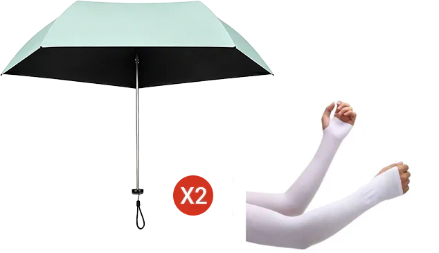 Ultralight 103 g Compact Umbrella for Rain and Sun