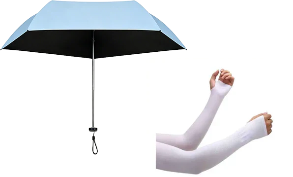 Ultralight 103 g Compact Umbrella for Rain and Sun