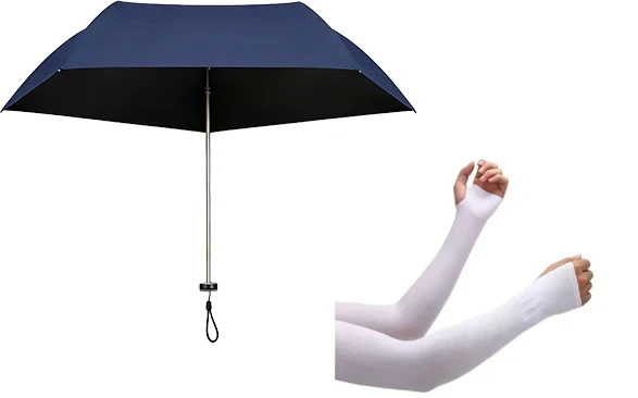 Ultralight 103 g Compact Umbrella for Rain and Sun