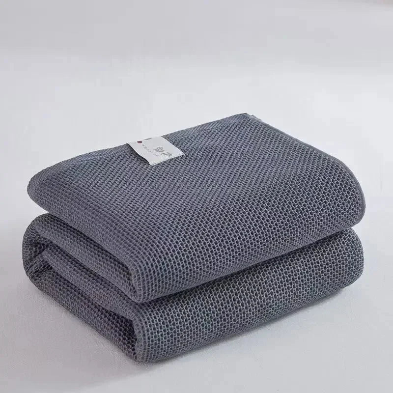 Japanese-Style Waffle Cotton Throw Blanket