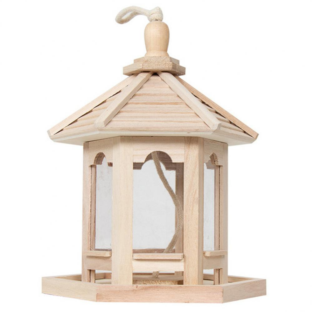 Mangeoire à Oiseaux en Bois et Verre