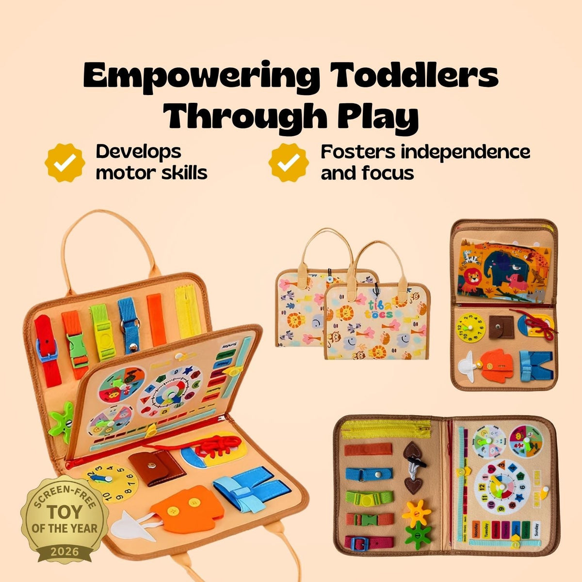 Tableau d'activités Montessori pour tout-petit