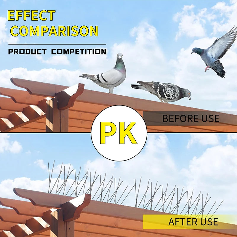 Pics Anti-Oiseaux en Acier Inoxydable