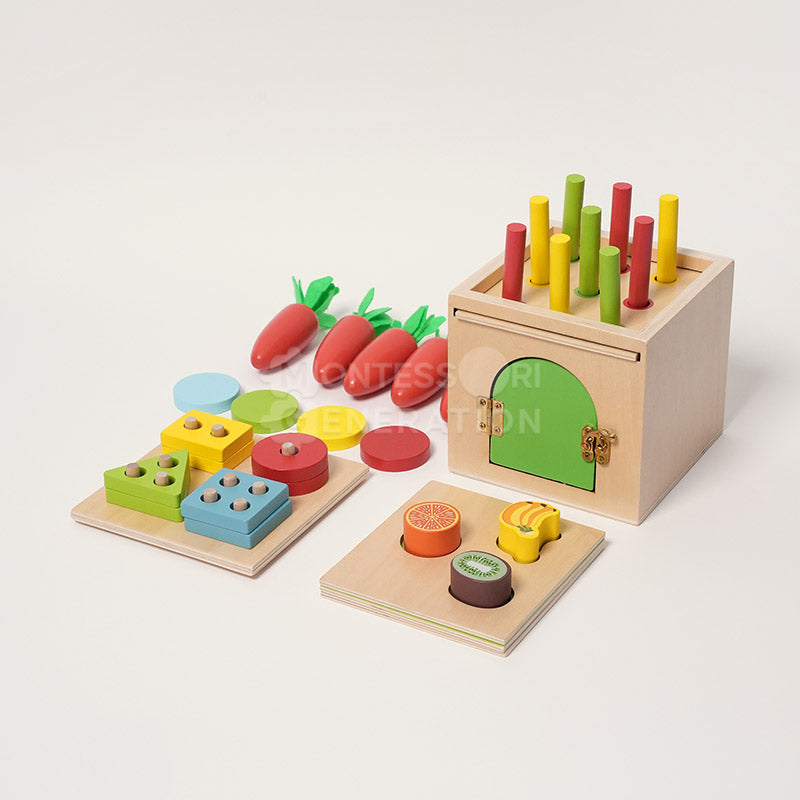 Boîte de tri en bois 6 en 1 avec 29 pièces