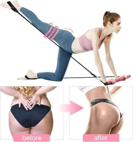 Pilatescore Bar Set - Portable Pilates training device with resistance bands