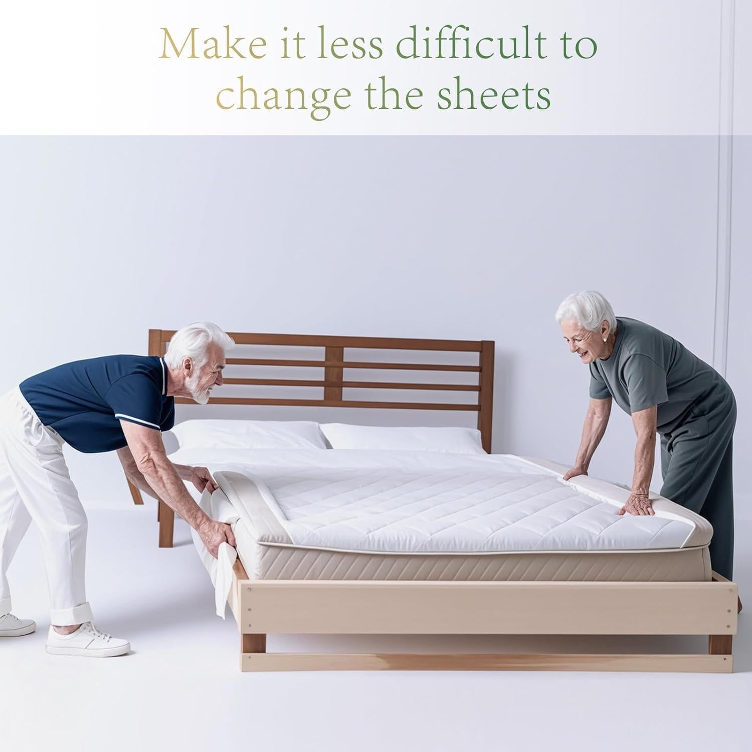 Leve-matelas ergonomique pour faire le lit