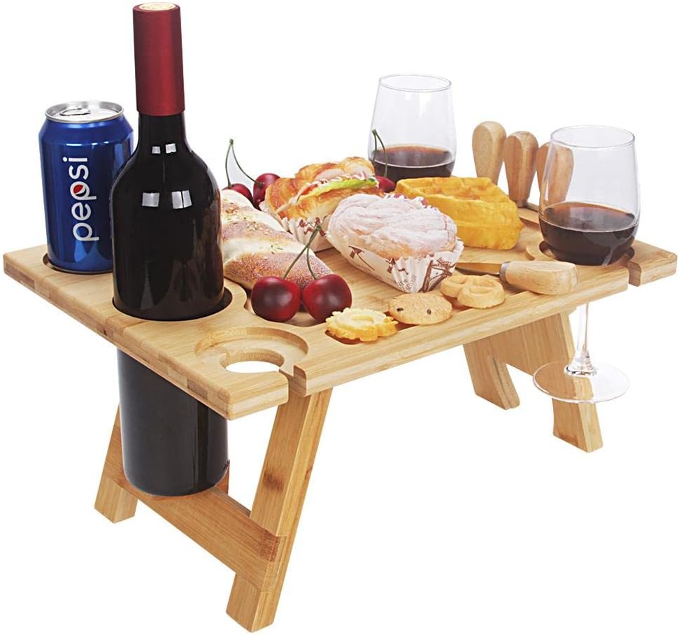 Casier à Vin en Bois Pliant et Portable