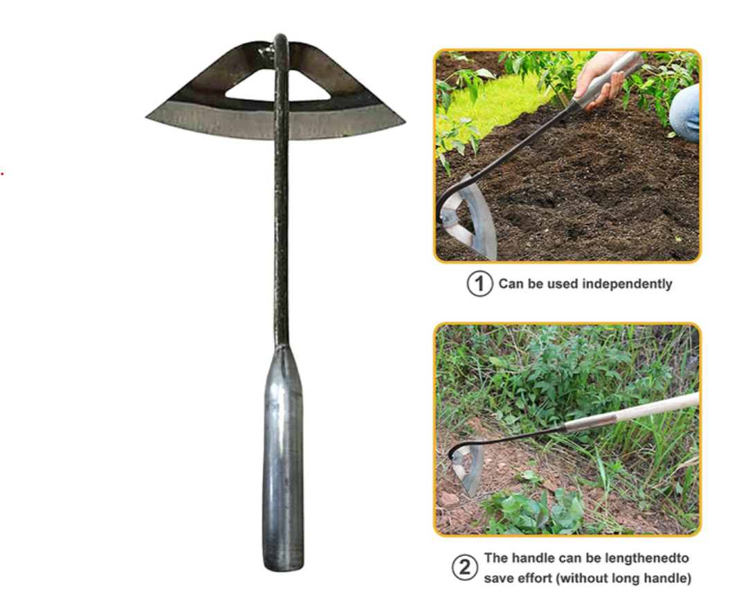 Houe Creuse Tout Acier pour le Jardinage