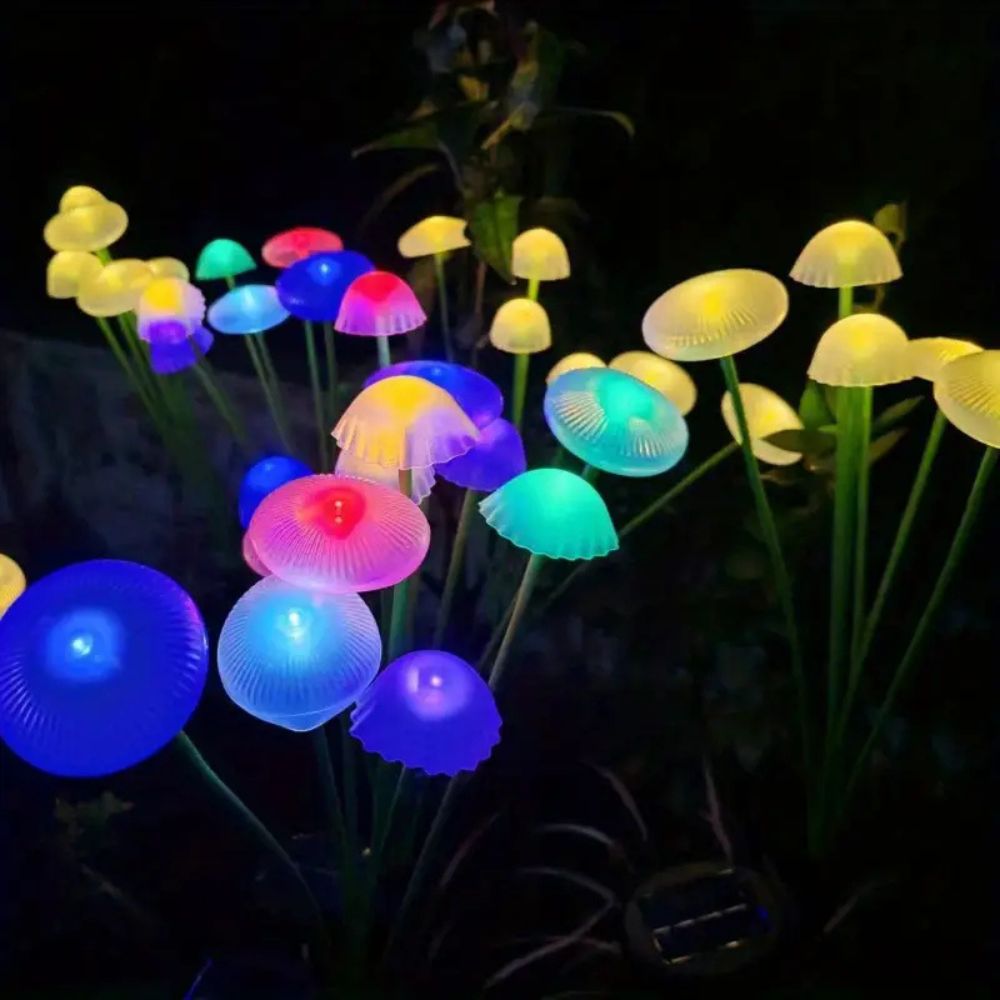 Lampes Champignons Solaires Oscillantes pour Jardin