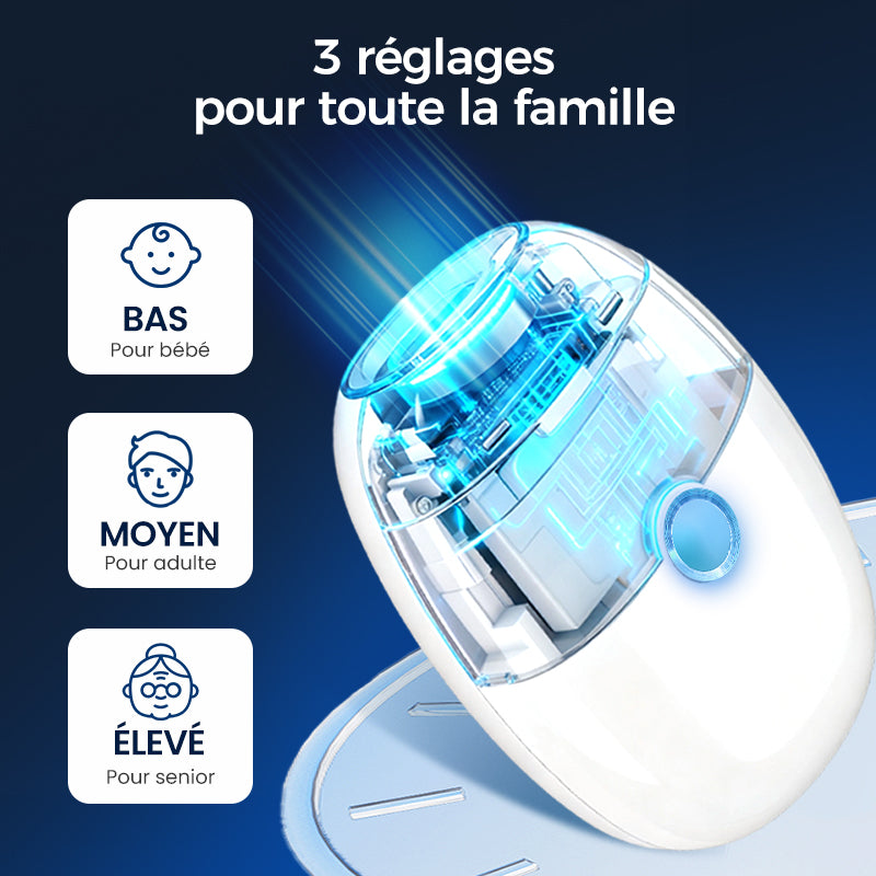 Lime à ongles électrique rechargeable, 3 vitesses