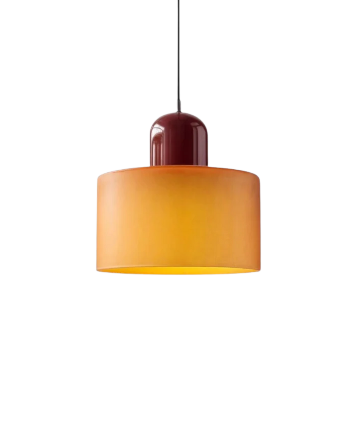 Petite suspension en verre coloré, 15 cm