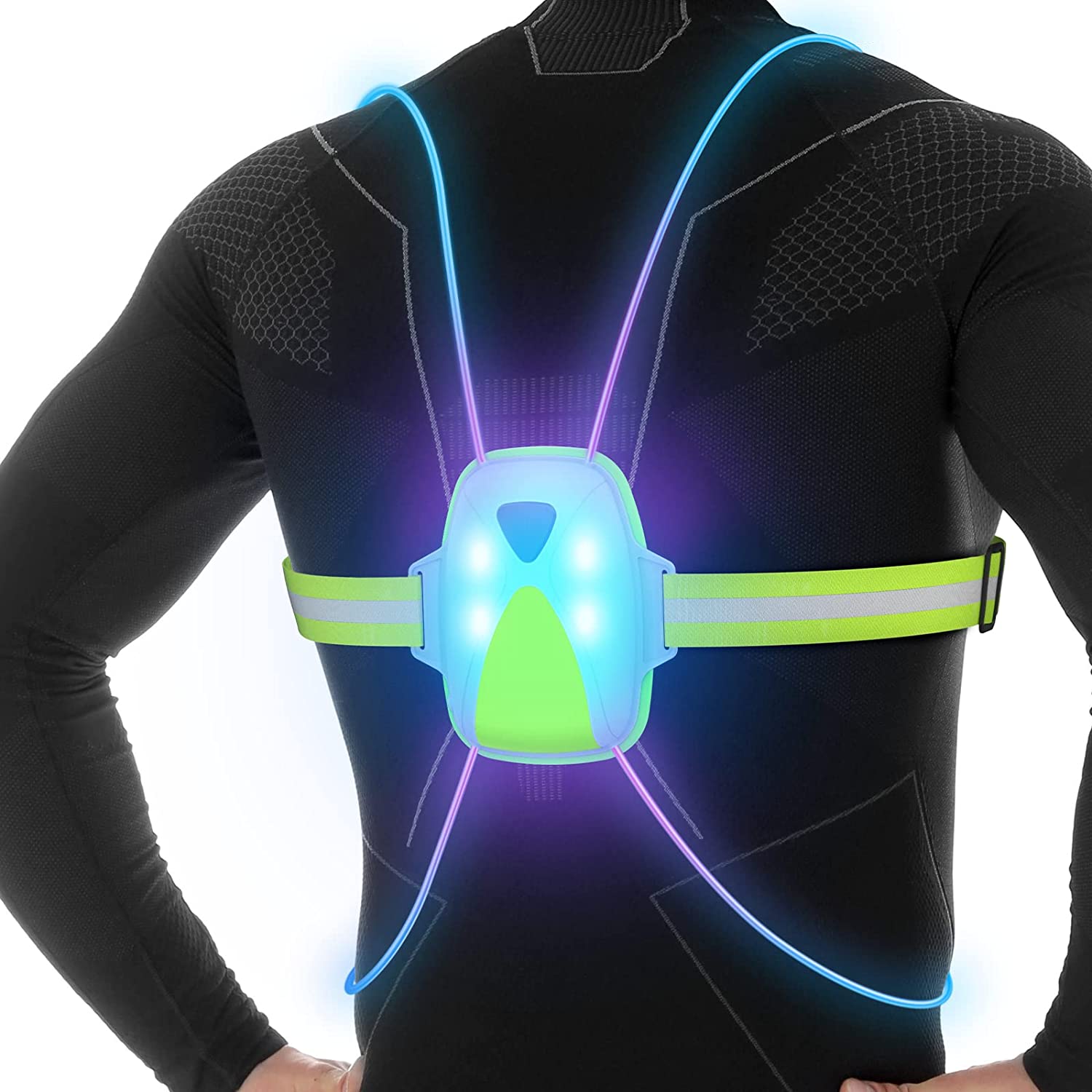 ReflectGlow – Gilet LED Sécurité Course
