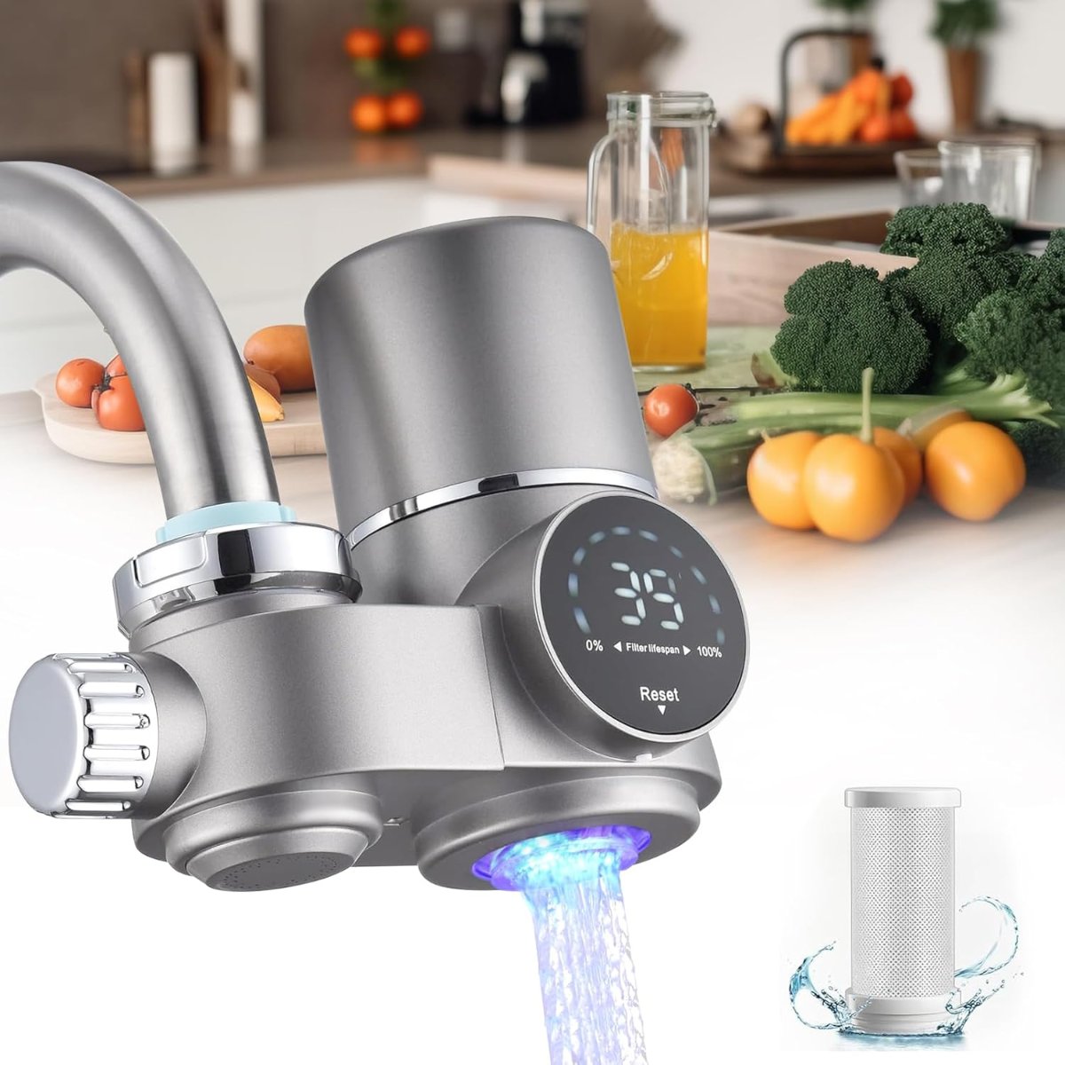 Filtre à Eau pour Robinet avec Écran LED