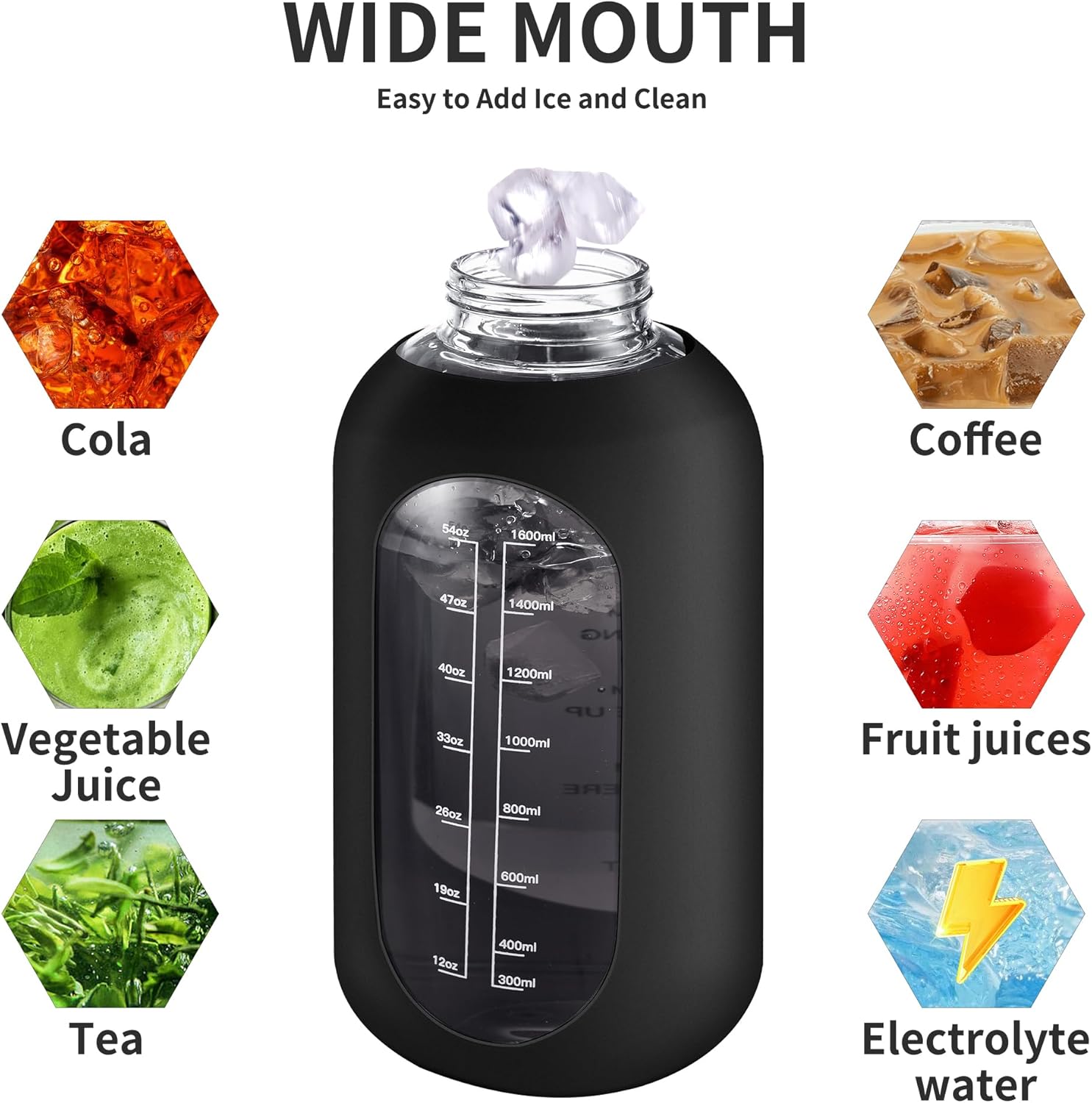 HydroGlow – Gourde Verre Motivation 900ml
