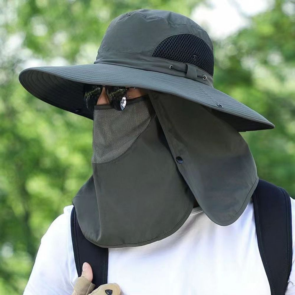 Chapeau de Pêche Anti-UV à Large Bord Respirant
