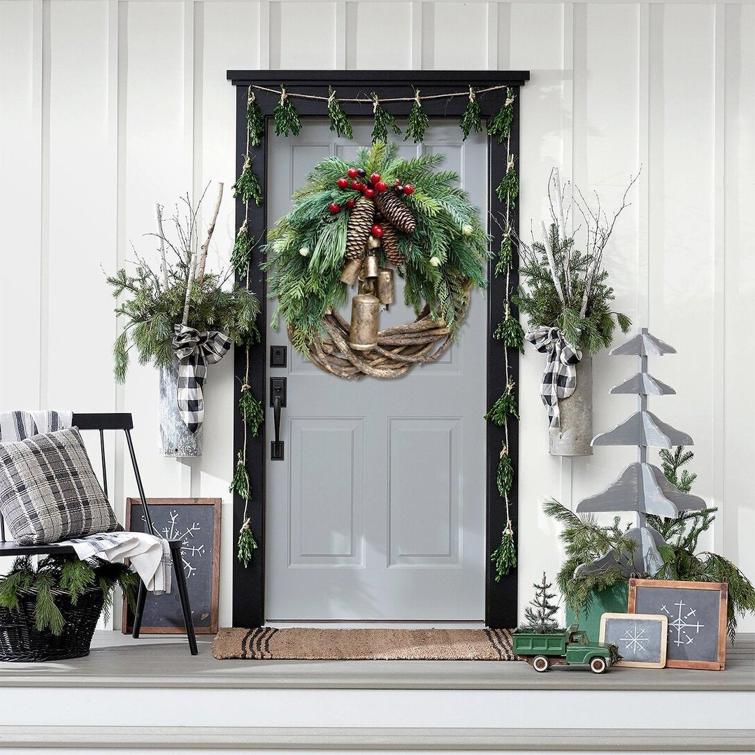 Rustic Bohemian Style Christmas Wreath