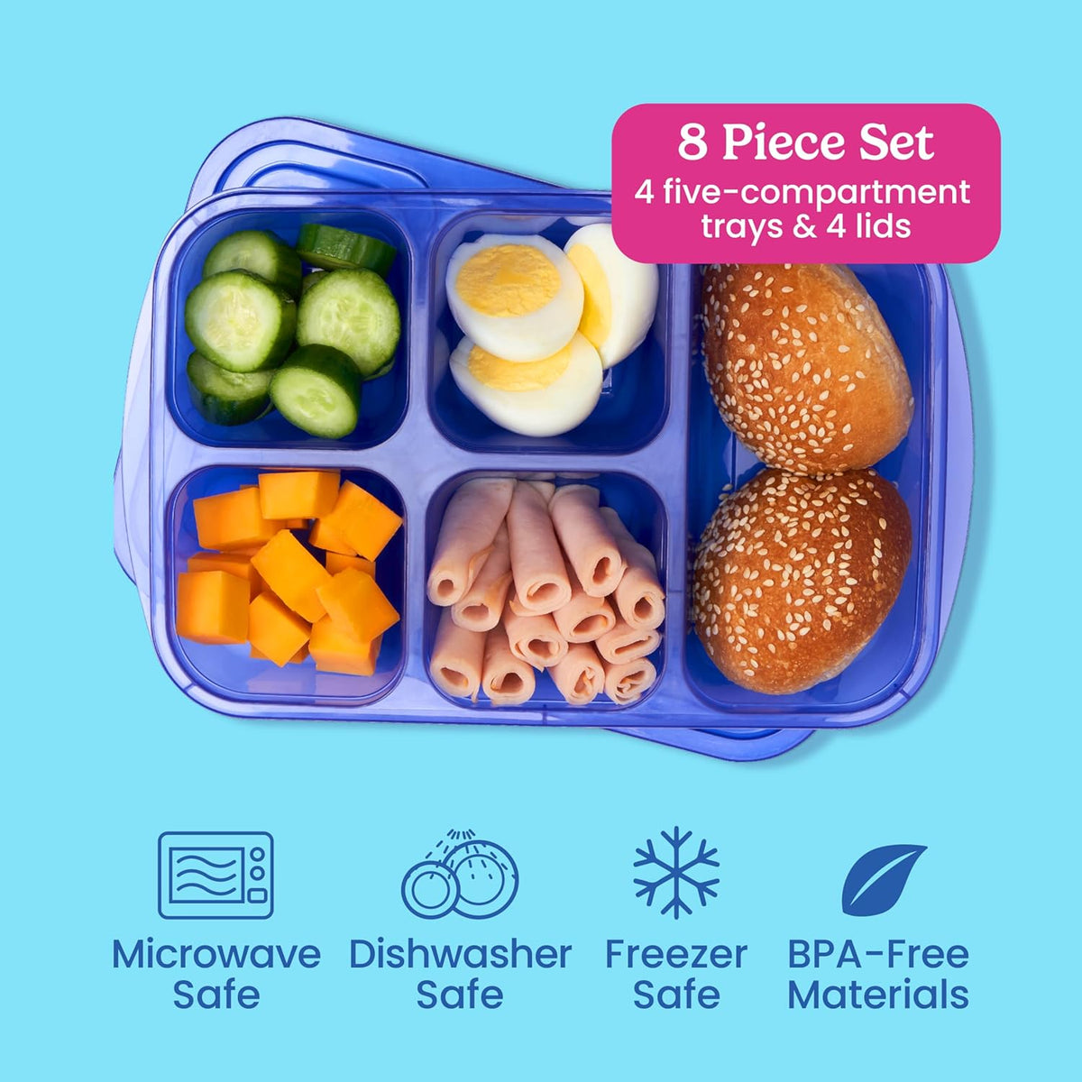 EcoStore - Set 8 Pièces à 5 Compartiments