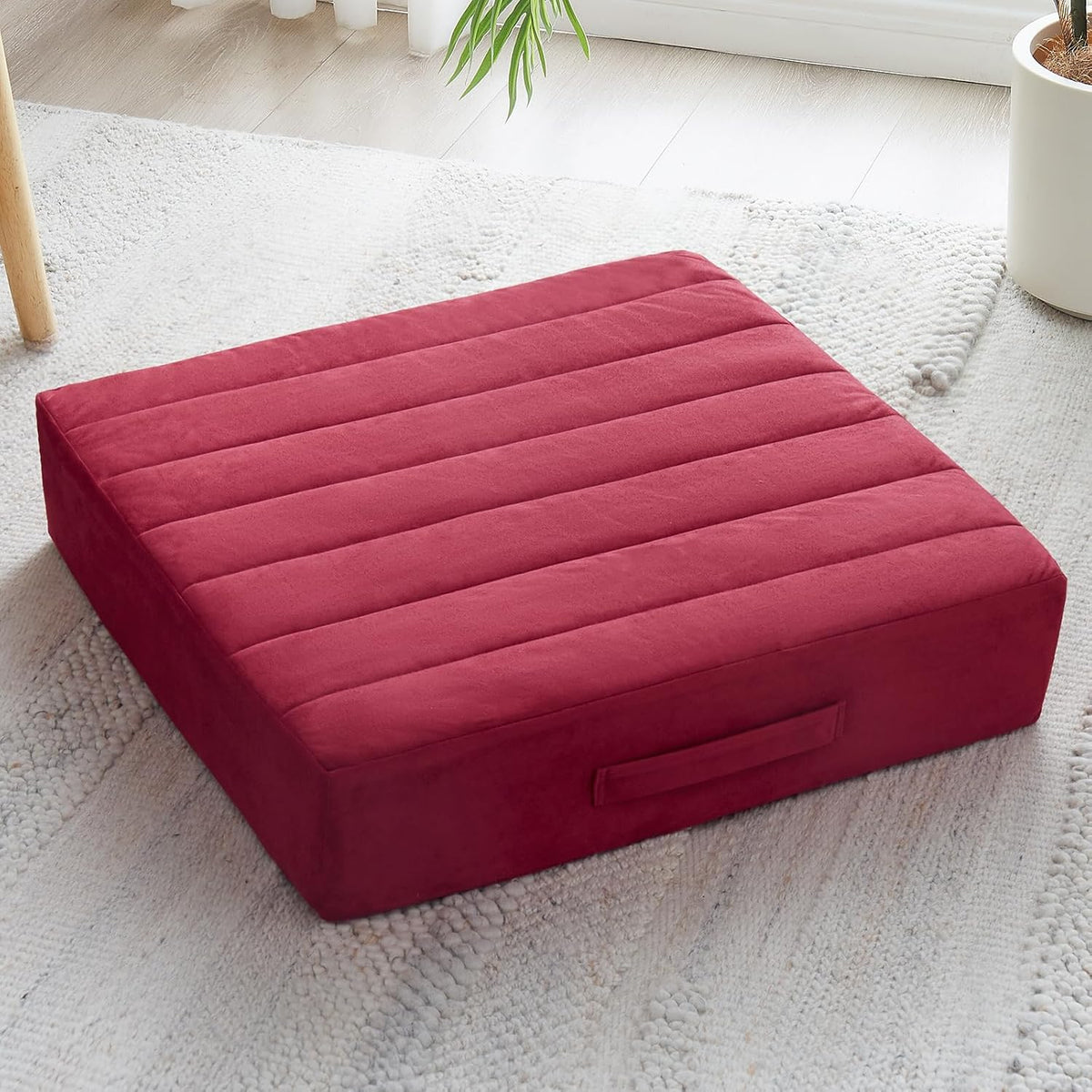 ZenCushion - Coussin de Sol à Housse Plissée