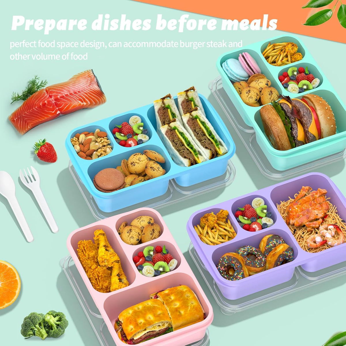 BentoBox - Set de 4 Lunch Box à 5 Compartiments