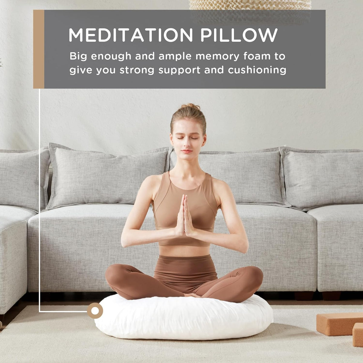 ZenCircle - Coussin Rond en Mousse à Mémoire