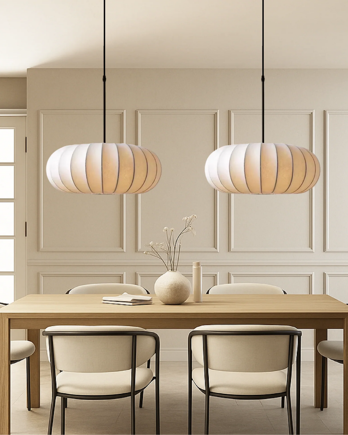 Suspension sculpturale design, quatre tailles