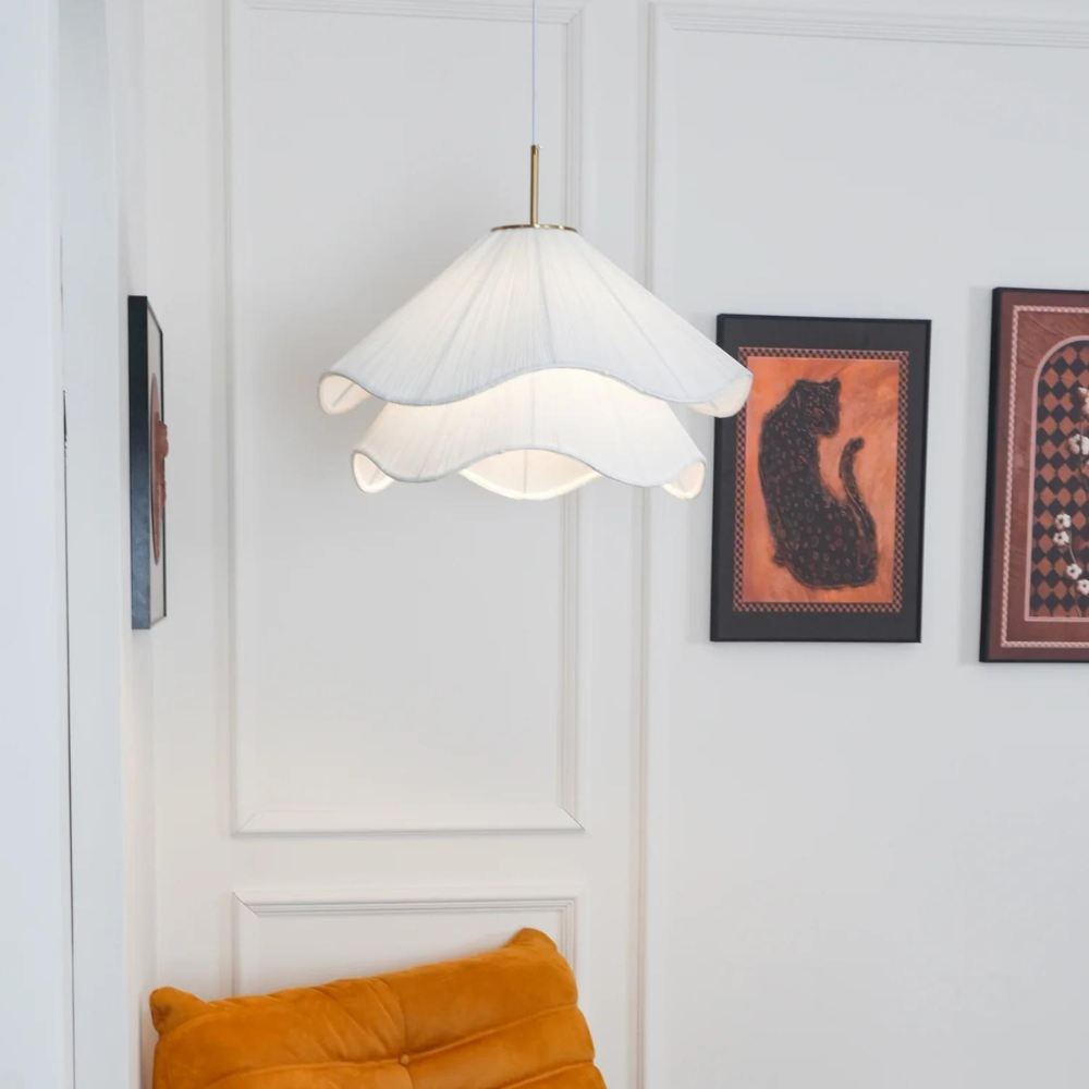Suspension japandi en tissu drapé, 40 à 80 cm