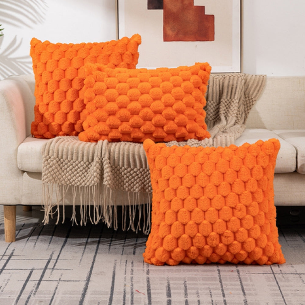 Housse de coussin douce à texture 3D en relief