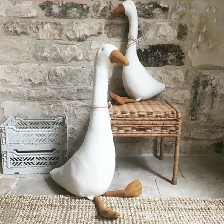 White Goose Plush Toy Pillow, 35 or 55 cm