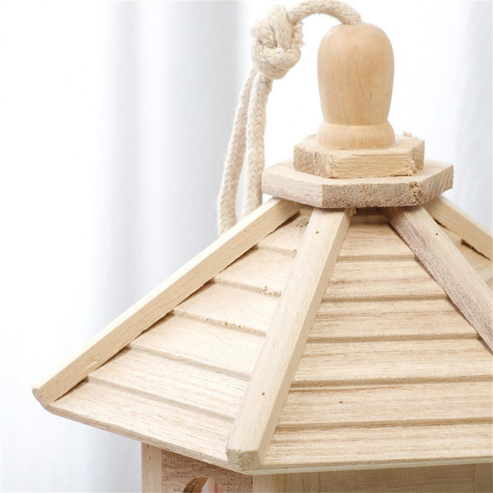 Mangeoire à Oiseaux en Bois et Verre