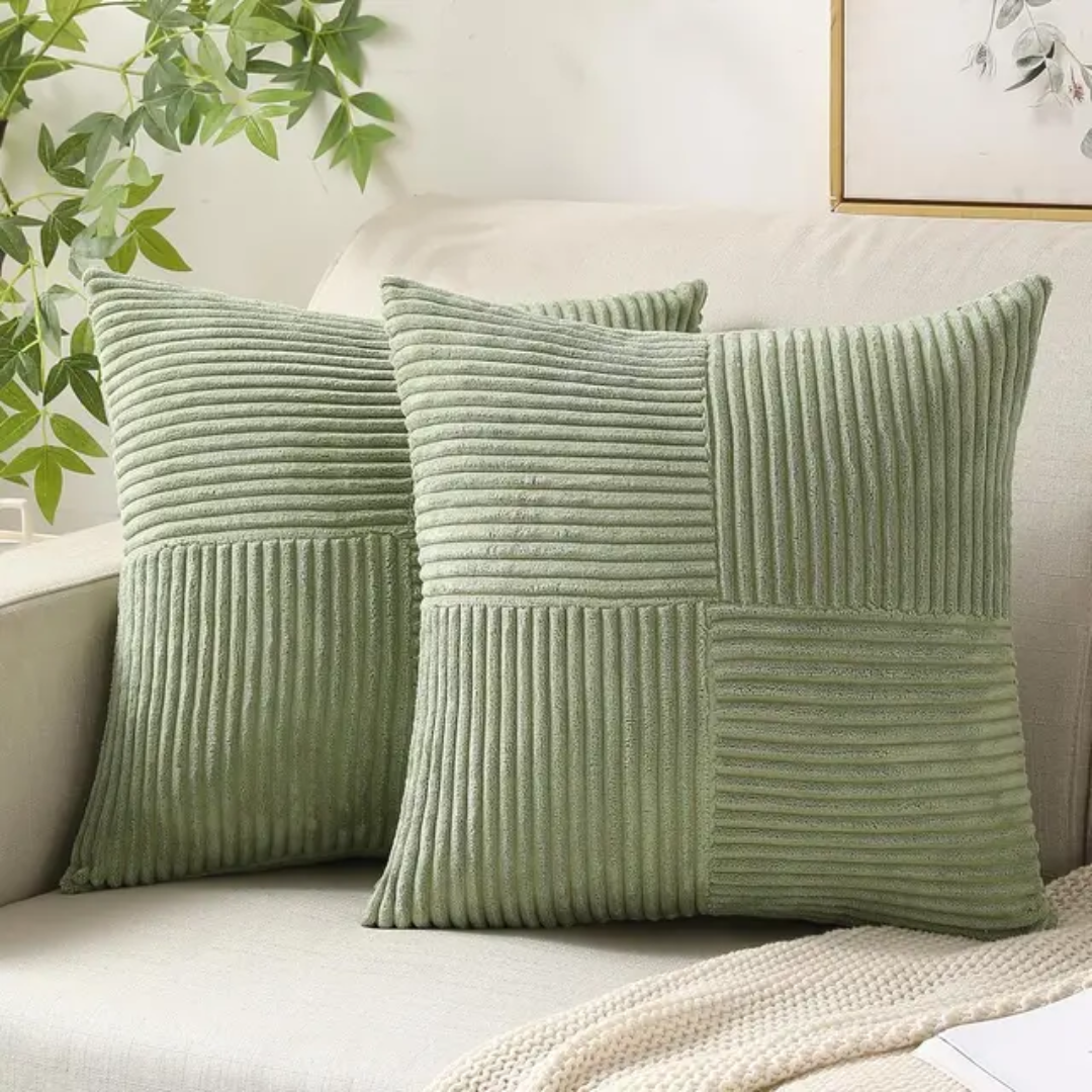 Coussin Décoratif en Peluche 45 x 45 cm - Vert clair