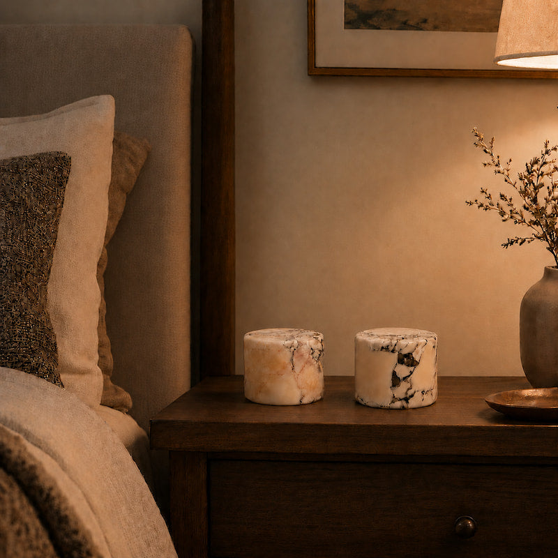 Lampe d'Ambiance en Marbre Véritable Sans Fil