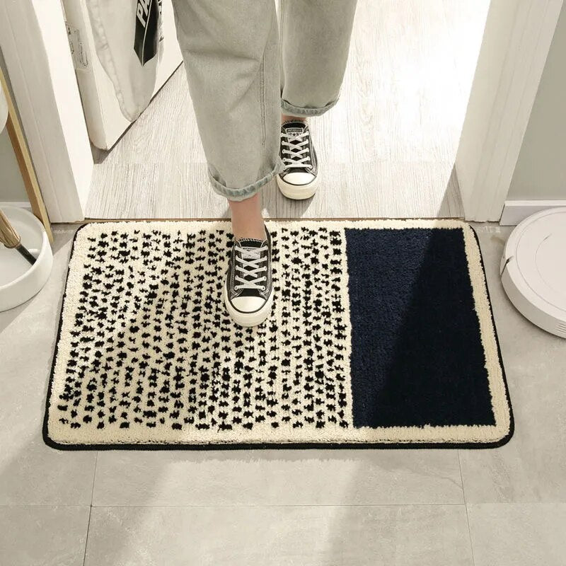 Tapis de bain à motif abstrait, antidérapant