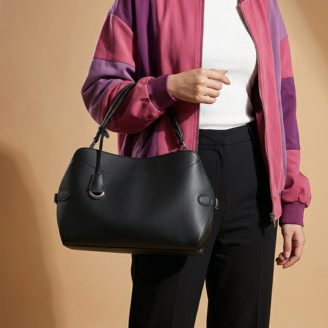 Sac porté épaule arrondi à bandoulière réglable