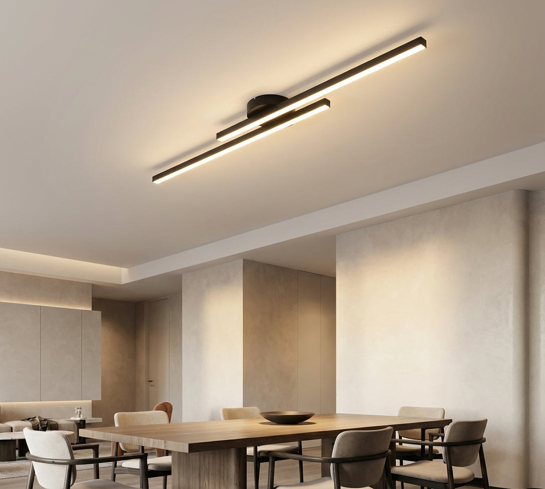 Aluminium Linear Ceiling Light - Integrated LED Design 1