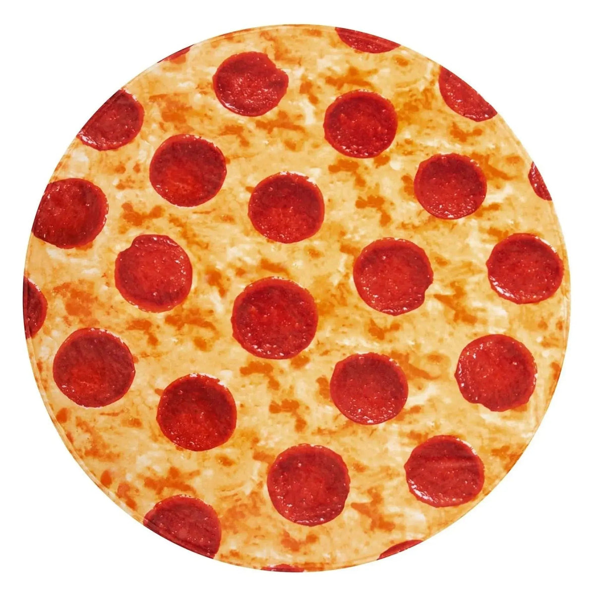Plaid rond en flanelle imprimé pizza géante