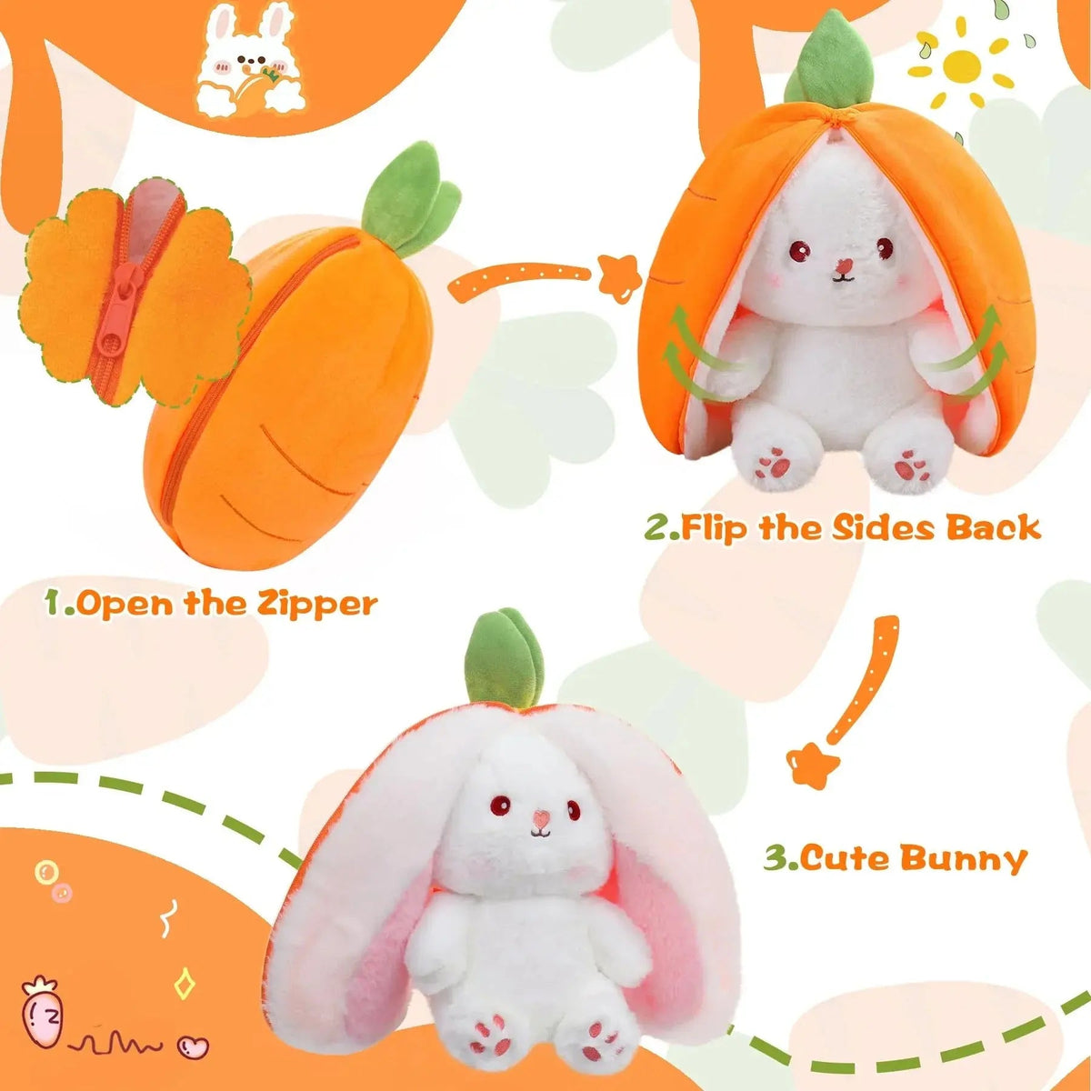 Peluche lapin lumineuse et musicale, 30 cm