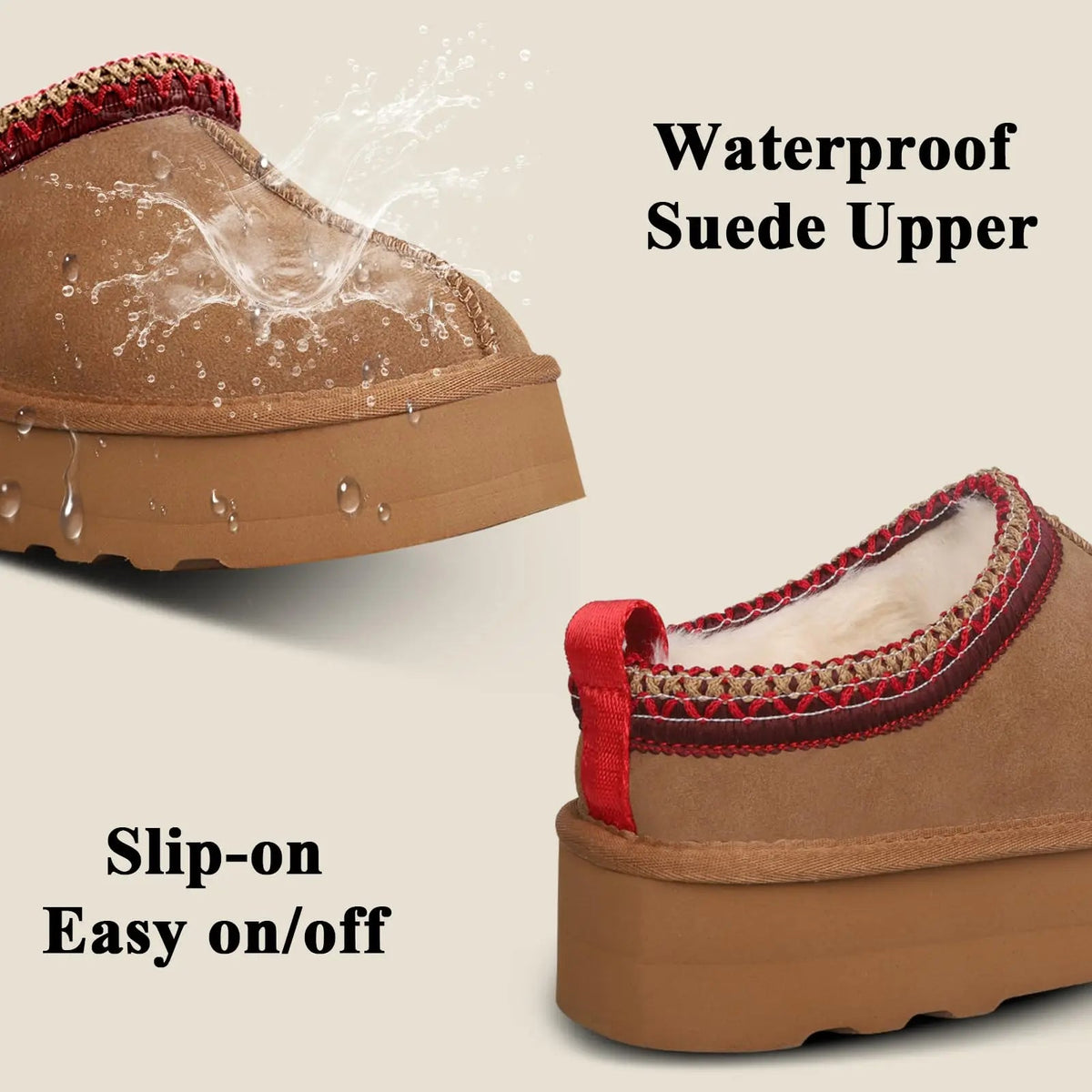 Unisex Fuzzy House Slippers with Anti-Slip Sole