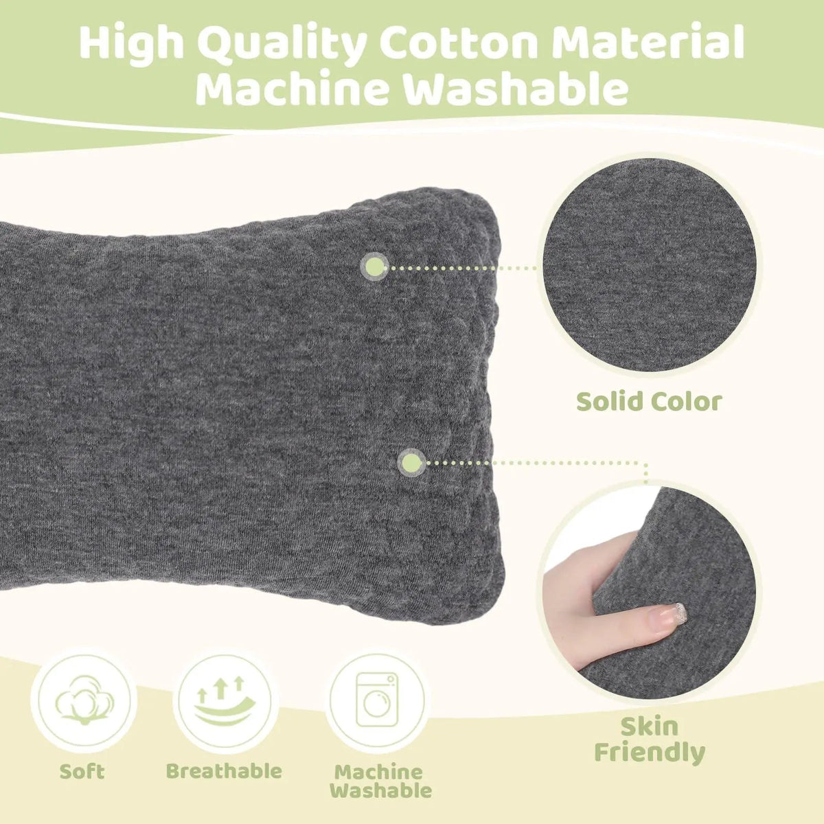 Small Cotton Travel Pillows, Set of 2, 20 x 30 cm