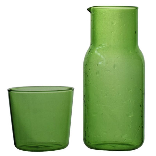 Colourful 500 ml Glass Carafe and Tumbler Set